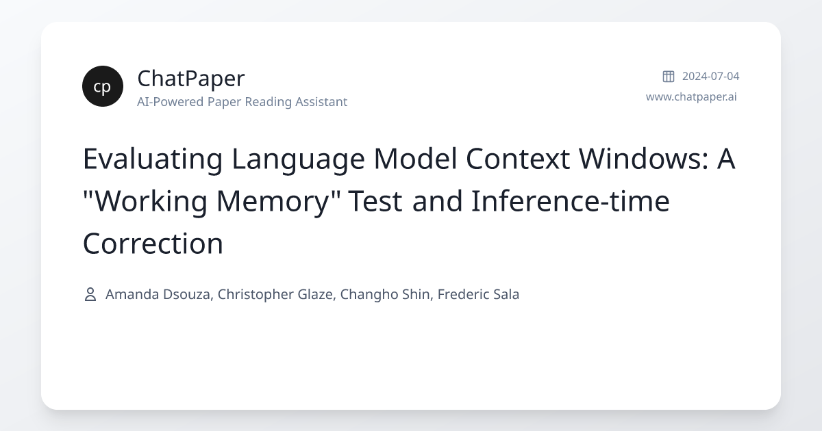 Evaluating Language Model Context Windows: A 