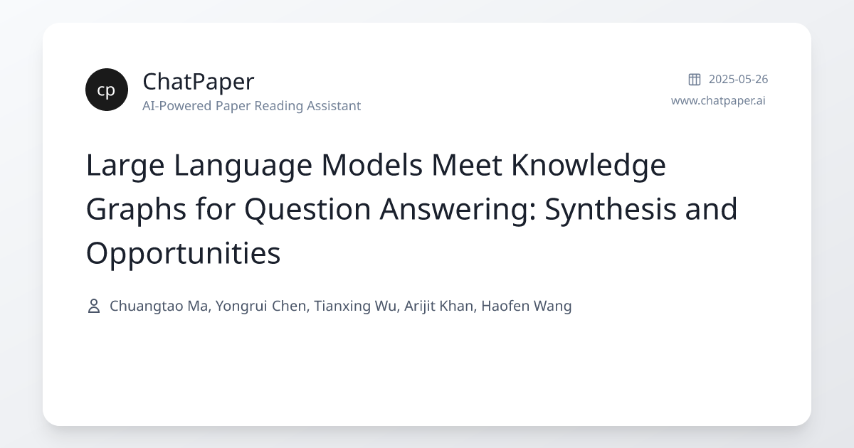 Large Language Models Meet Knowledge Graphs for Question Answering ...