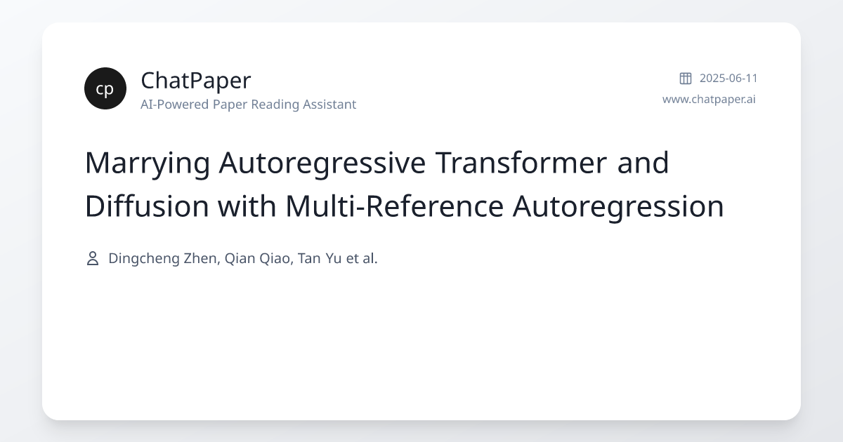 Marrying Autoregressive Transformer and Diffusion with Multi-Reference ...