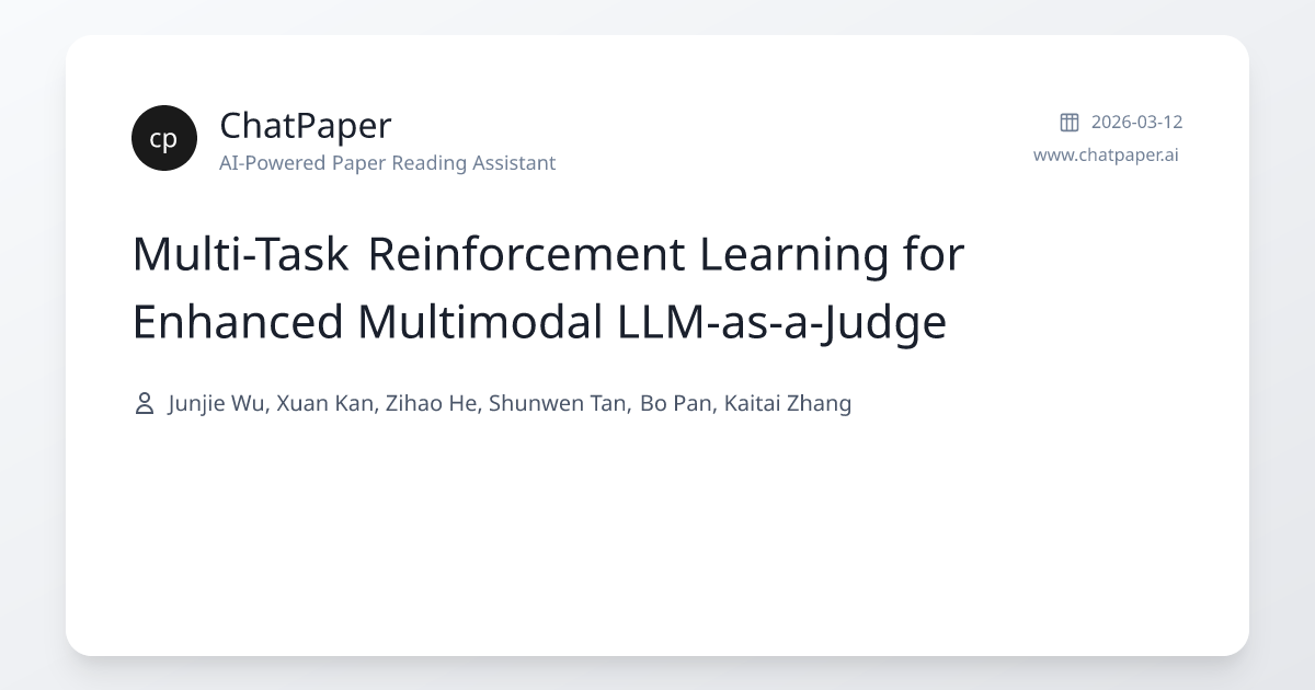 Multi-Task Reinforcement Learning for Enhanced Multimodal LLM-as-a ...
