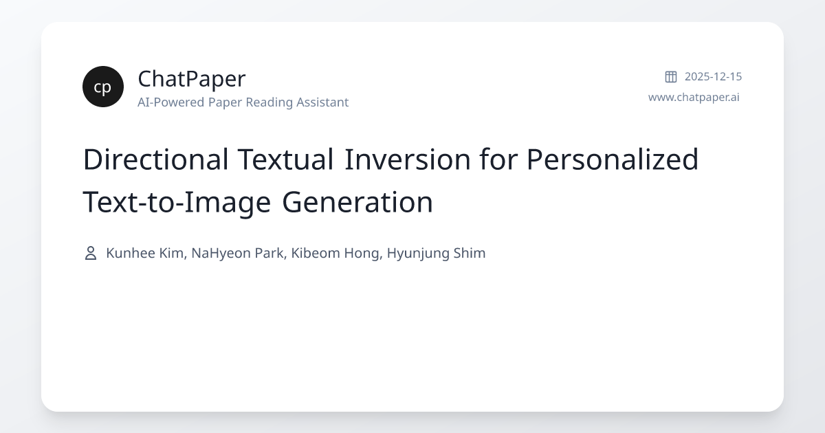 Directional Textual Inversion for Personalized Text-to-Image Generation ...