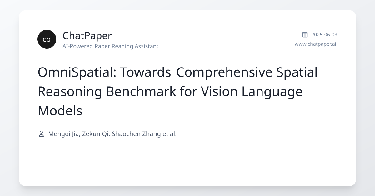 OmniSpatial: Towards Comprehensive Spatial Reasoning Benchmark for ...