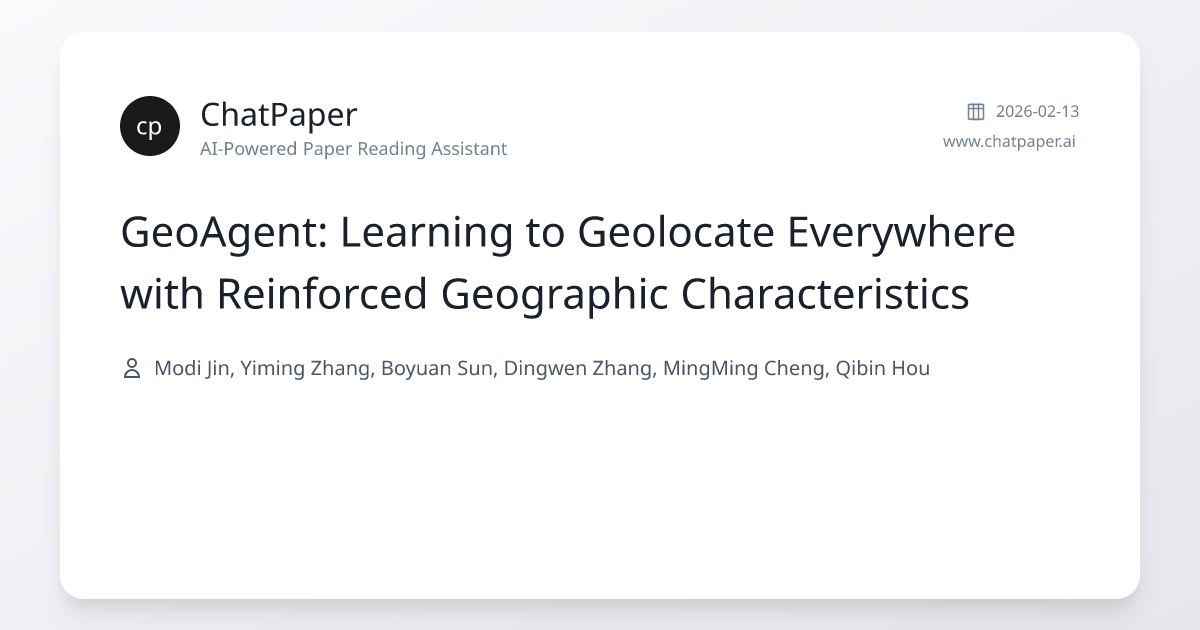 GeoAgent: Learning to Geolocate Everywhere with Reinforced Geographic ...