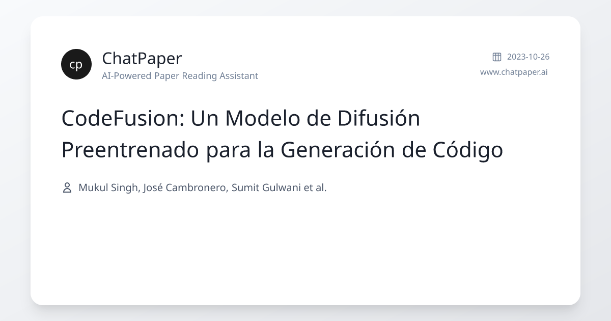 CodeFusion: Un Modelo de Difusión Preentrenado para la Generación de ...