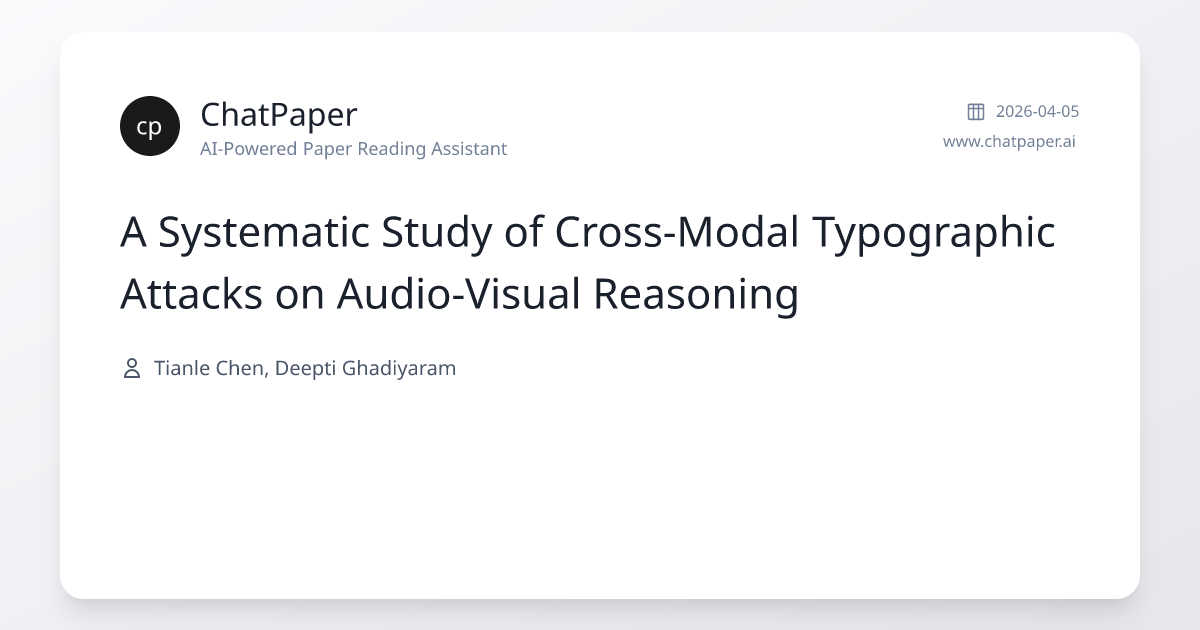 A Systematic Study of Cross-Modal Typographic Attacks on Audio-Visual ...