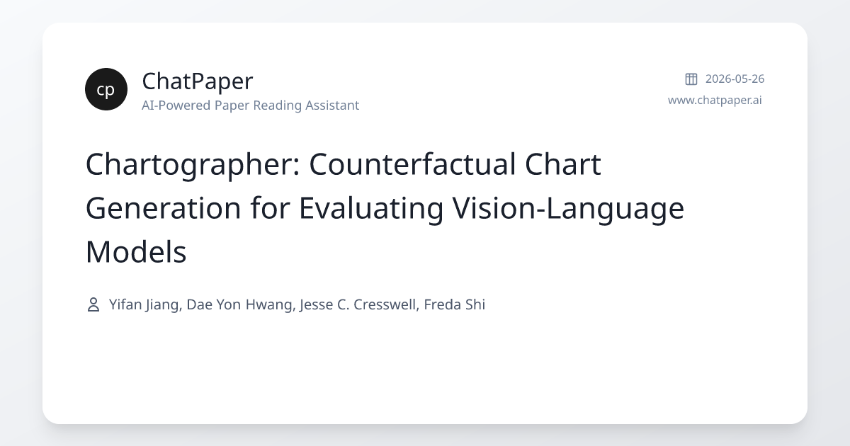 Chartographer: Counterfactual Chart Generation for Evaluating Vision ...