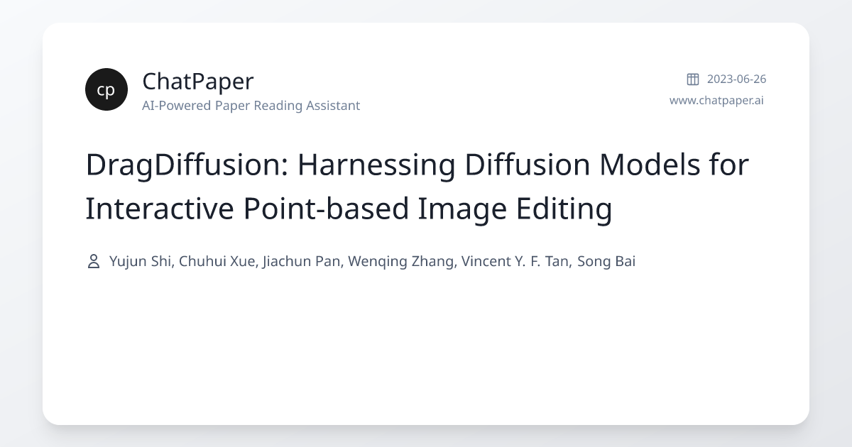DragDiffusion: Harnessing Diffusion Models for Interactive Point-based ...