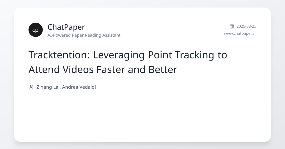 Tracktention: Leveraging Point Tracking to Attend Videos Faster and ...