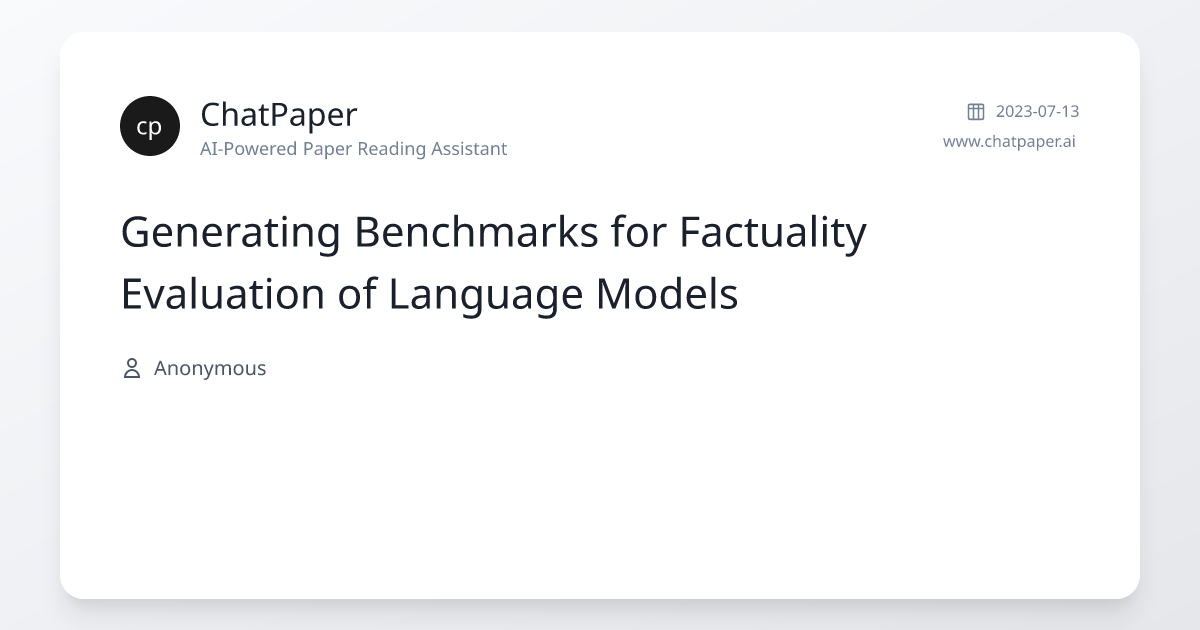 Generating Benchmarks for Factuality Evaluation of Language Models ...