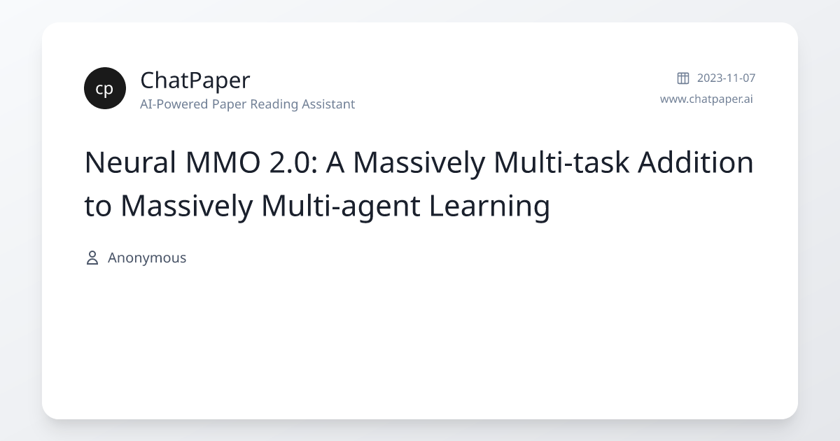Neural MMO 2.0: A Massively Multi-task Addition to Massively Multi ...