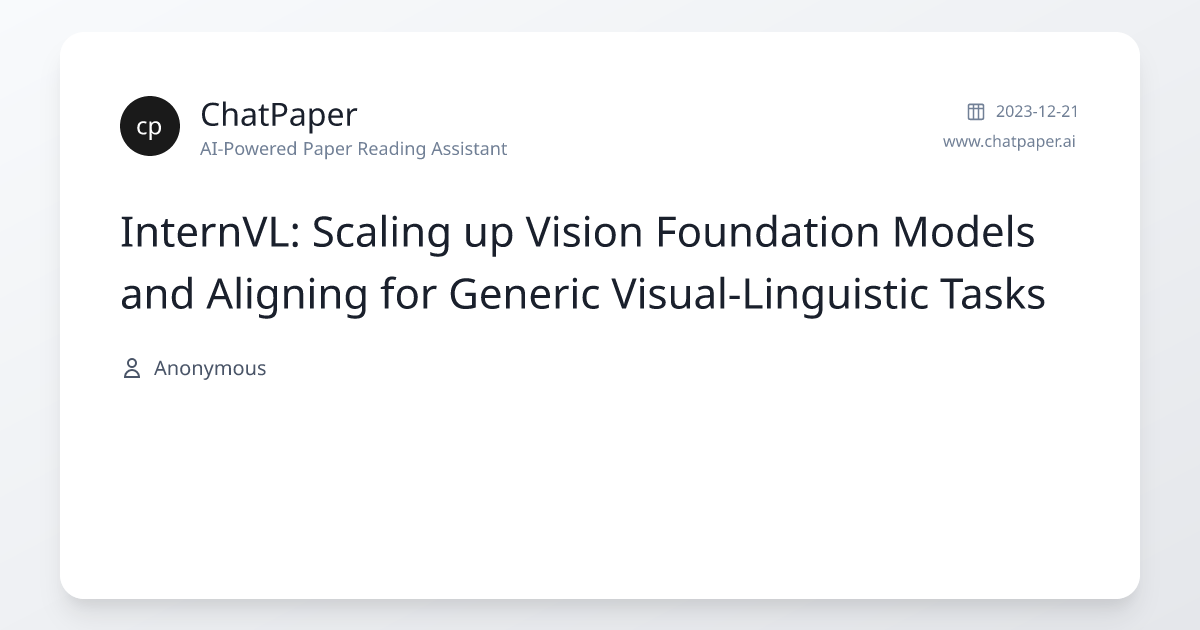 InternVL: Scaling up Vision Foundation Models and Aligning for Generic ...