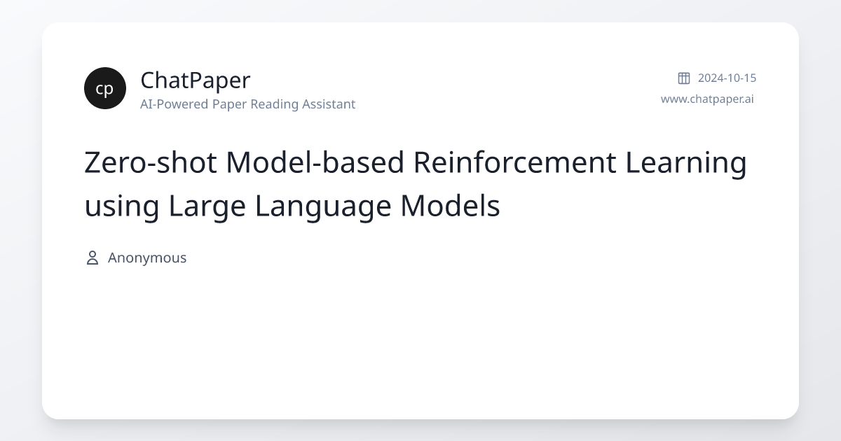 Zero-shot Model-based Reinforcement Learning using Large Language ...