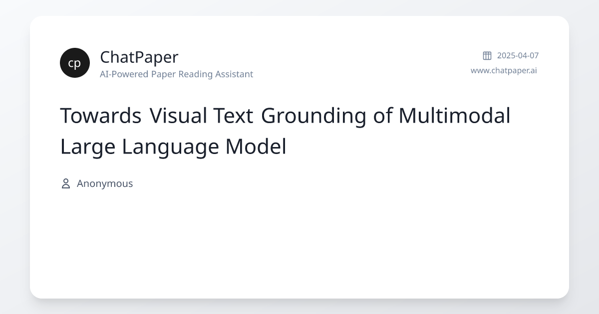Towards Visual Text Grounding of Multimodal Large Language Model ...