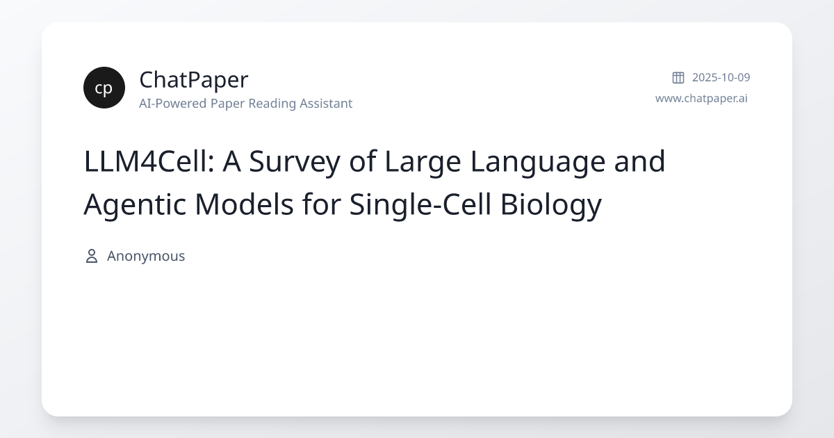LLM4Cell: A Survey of Large Language and Agentic Models for Single-Cell ...