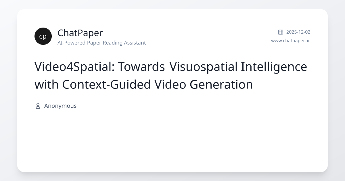 Video4Spatial: Towards Visuospatial Intelligence with Context-Guided ...