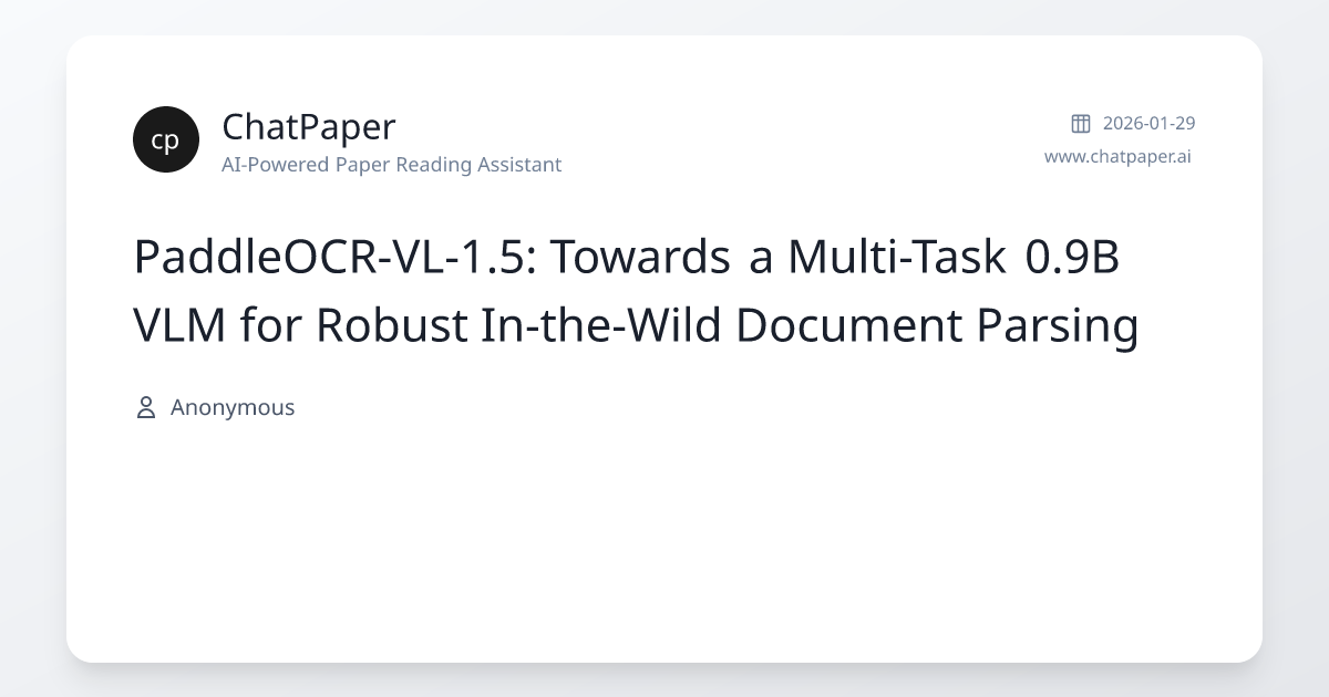 PaddleOCR-VL-1.5: Towards a Multi-Task 0.9B VLM for Robust In-the-Wild ...