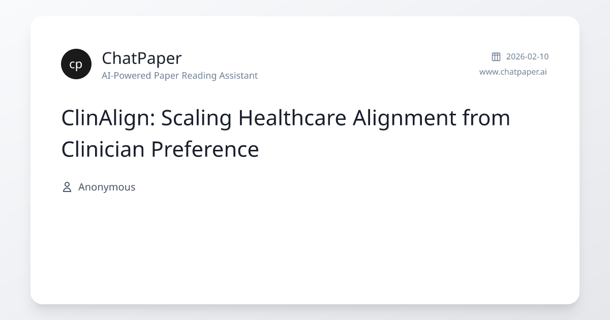 ClinAlign: Scaling Healthcare Alignment from Clinician Preference ...