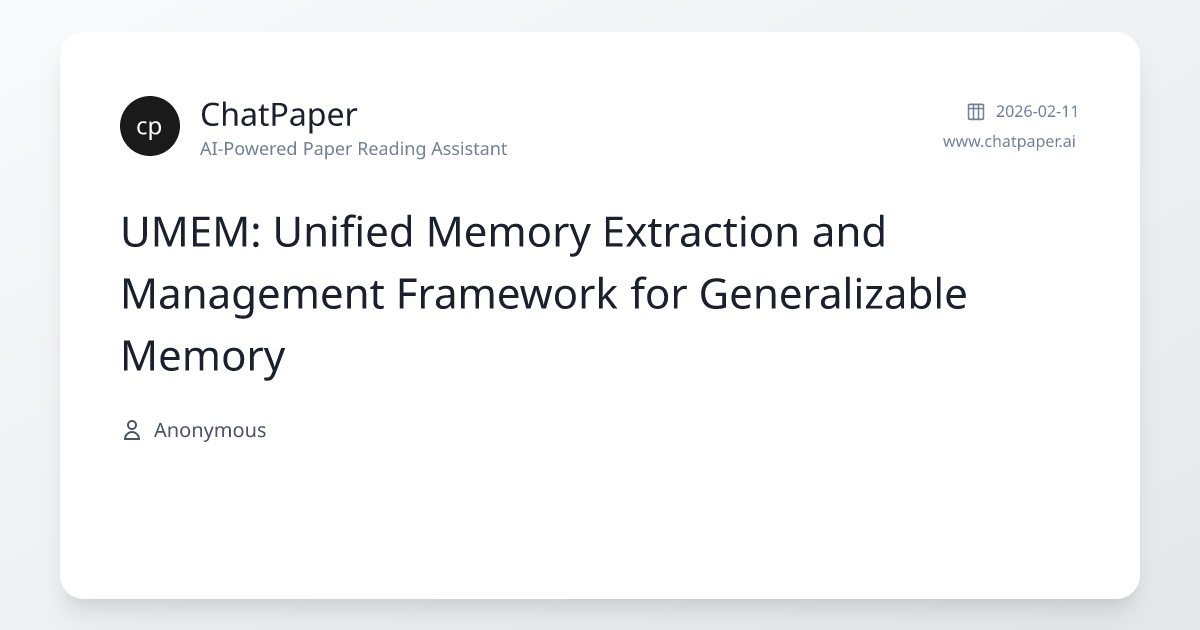 UMEM: Unified Memory Extraction and Management Framework for ...