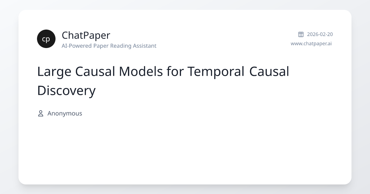 Large Causal Models for Temporal Causal Discovery - Paper Details