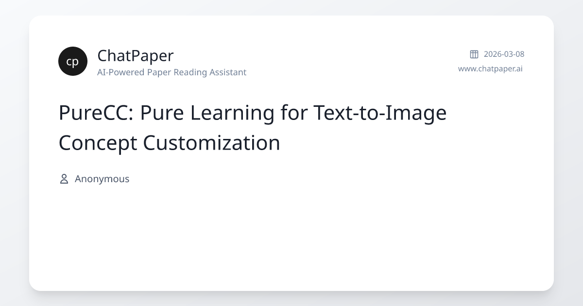 PureCC: Pure Learning for Text-to-Image Concept Customization - Paper ...